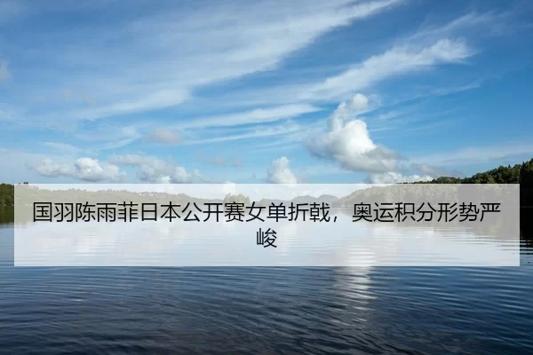 国羽陈雨菲日本公开赛女单折戟，奥运积分形势严峻